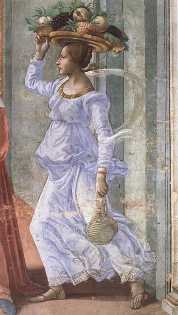 Domenicho Ghirlandaio Detail of Geburt Johannes des Taufers oil painting picture